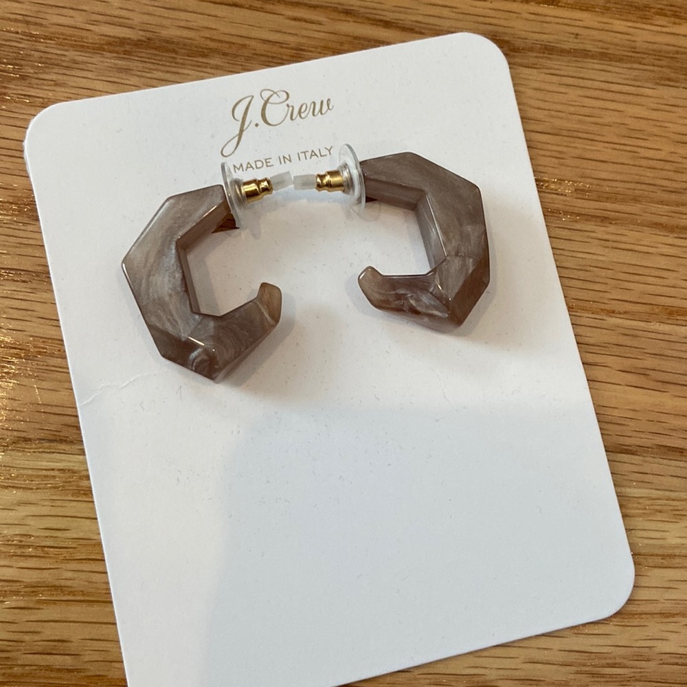 NWT J Crew made in Italy dimensional hoop earring